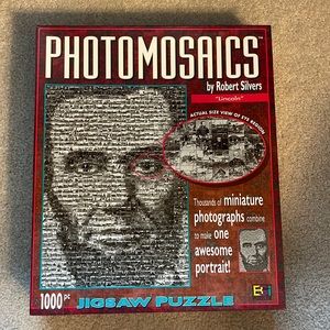 Photomosaics puzzle of Lincoln